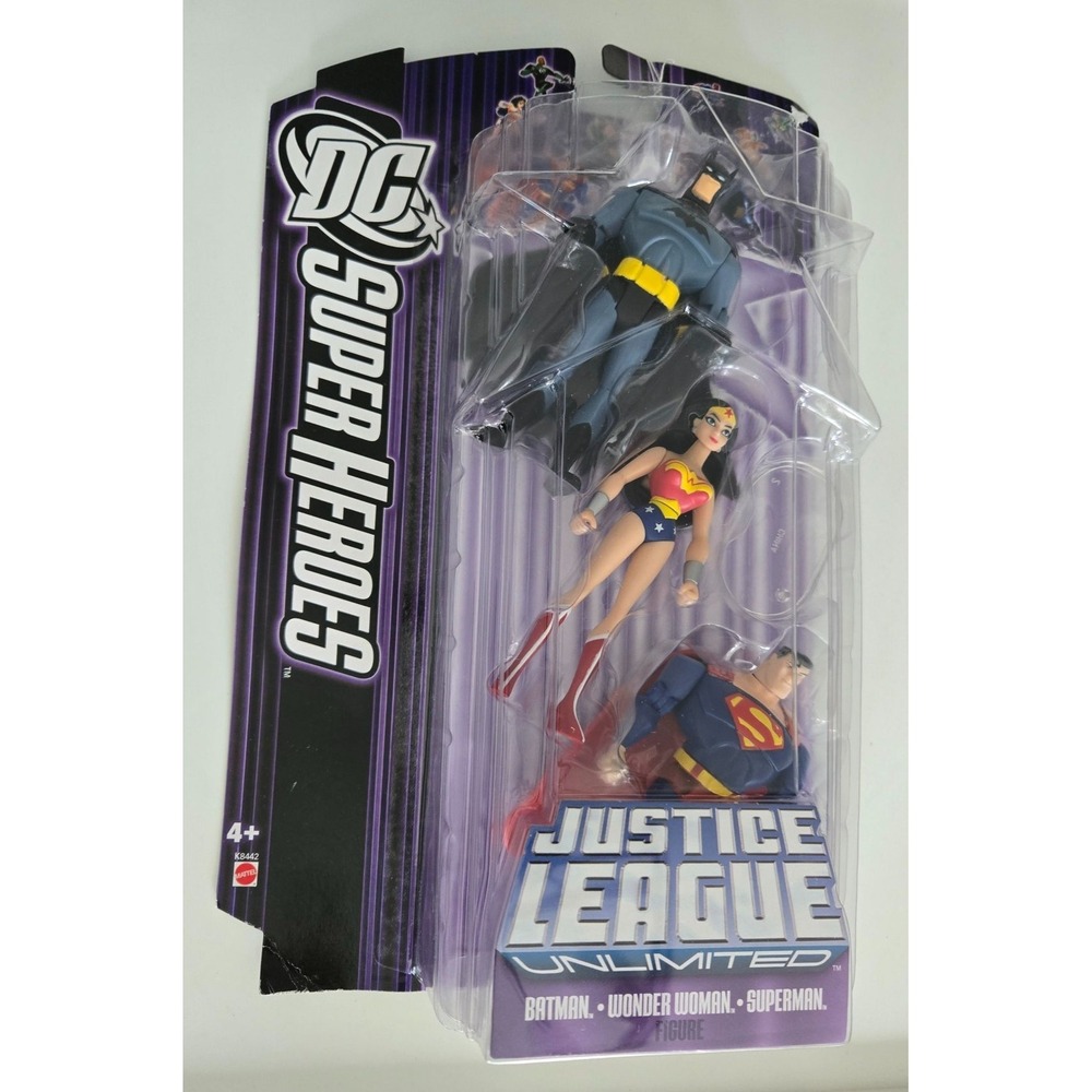 MATTEL - DC Superheroes JL Batman, Wonder Woman, Superman Figures 4.75 Inch
